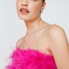 Sequin Dresses Feather Bandeau Mini Dress -The Partys Outfit womens hot20pink feather bandeau mini dress 9