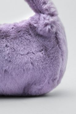 New Faux Fur Grab Bag -The Partys Outfit womens lilac faux fur grab bag 2