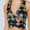 Jackets Premium Diamond Multi Sequin Vest -The Partys Outfit womens multi premium diamond multi sequin vest