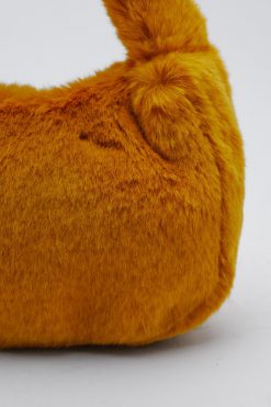 New Faux Fur Grab Bag -The Partys Outfit womens mustard faux fur grab bag 2